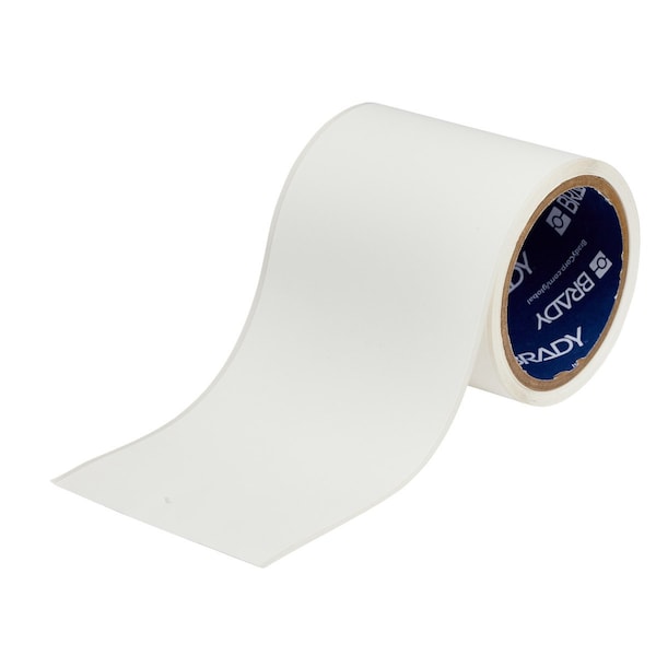 Repositionable Vinyl Labels 4 in W x 50 ft L White